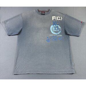 Rare Vintage Y2K Fubu Jeans Streetwear Hype Hip Hop Rap Crazy Sun Fade Large Tee